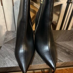 INC International Concepts Black Pointed Toe Ankle Heeled Boots